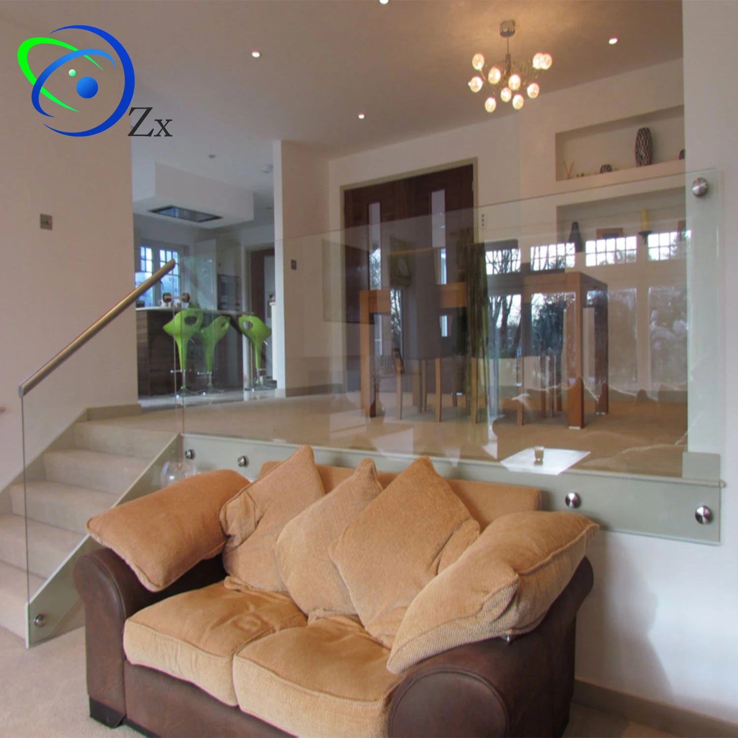 Australian Standard Frameless Glass Panel Balustrade For Balcony