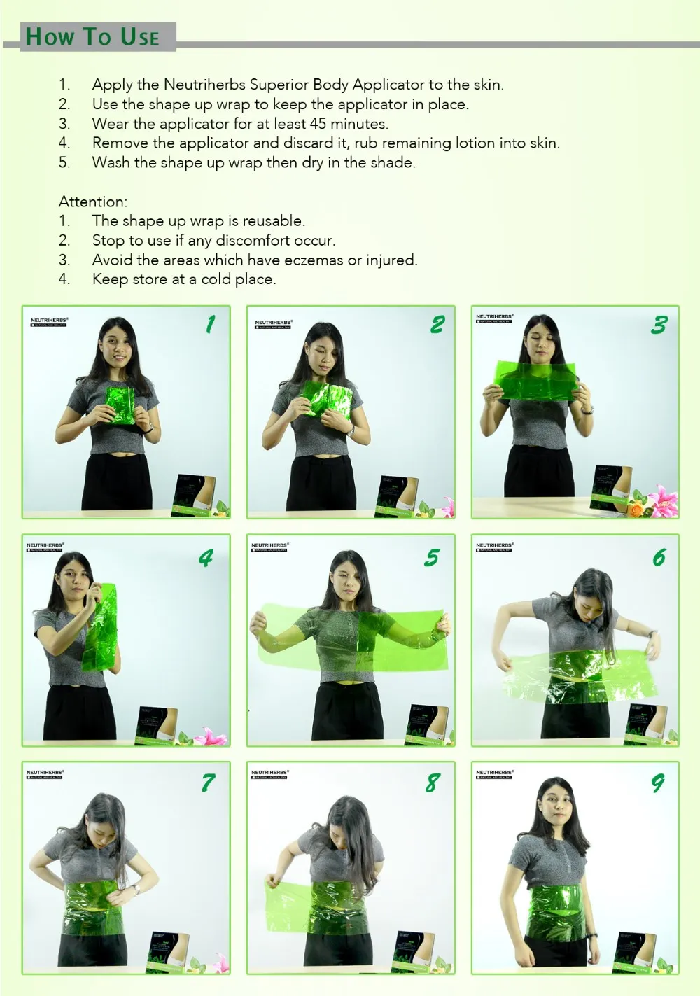 Wholesale Plastic Wrap Slimming Shape Up Wrap Waist Body Plastic