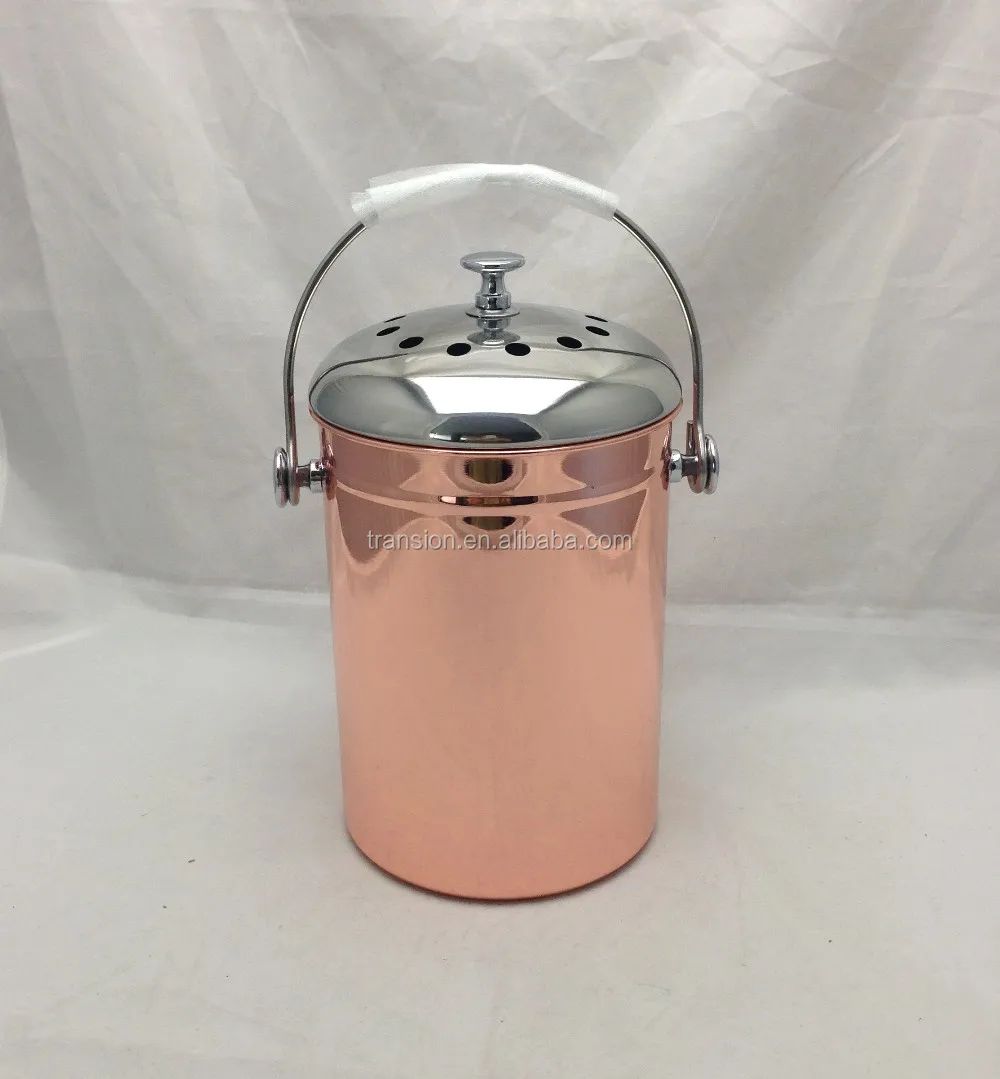 Stainless Steel Compost Bin Compost Pail 1 Gallon With Copper Plated   HTB1vBWhNXXXXXb8XXXXq6xXFXXXk 