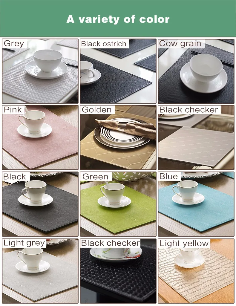 Factory Price Colorful Dining Cotton Placemat Coasters Table Mat Large