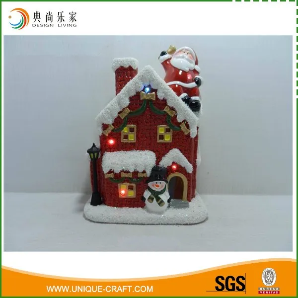 cheap price ceramic LED Christmas house