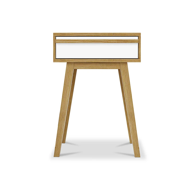 Scandinavian style wooden cheap bedroom nightstand bedsides