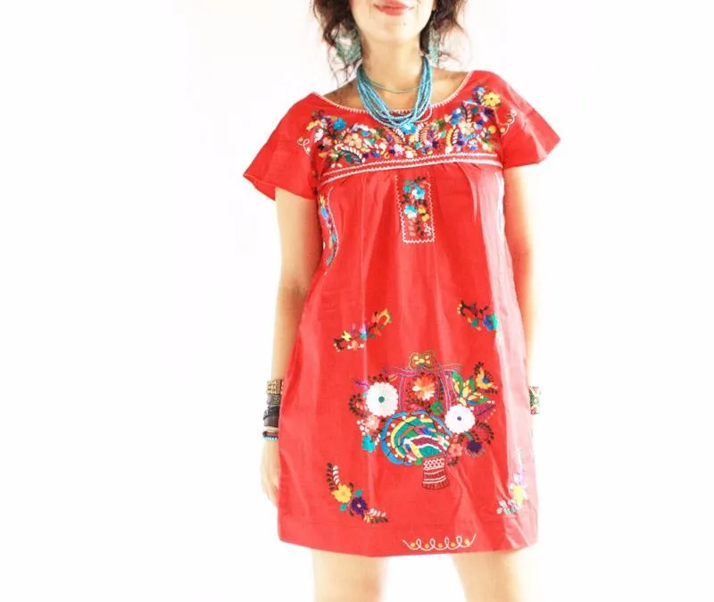 Mexican Embroidered Dress