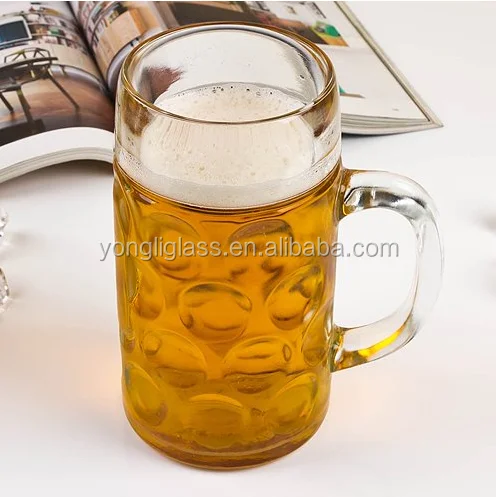 High quality big capacity 1000ml glass beer mugs,ideal big beer glasses for beer lovers