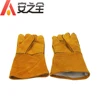 Orange Leather Hard Work Heat Proof Insulated Welding Work Gloves