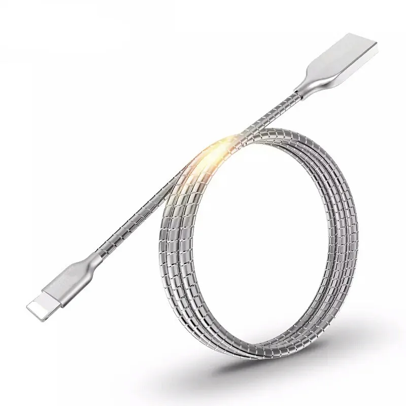 Zinc Alloy Metal Usb Data Sync Charge Cable For Iphone 5 5s 5c 6 6s 7