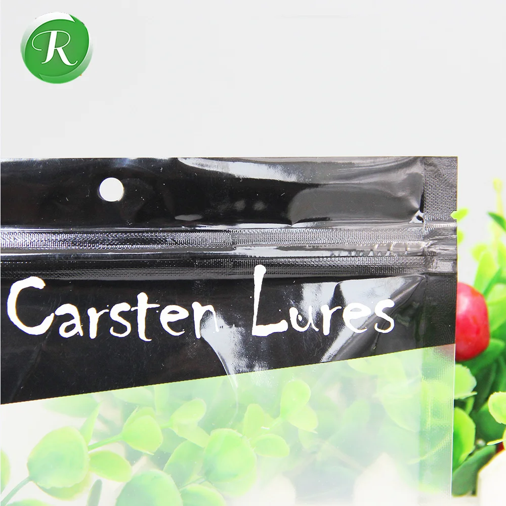 Custom Printing Soft Plastic Fishing Lure Packing Fish Bait Packaging