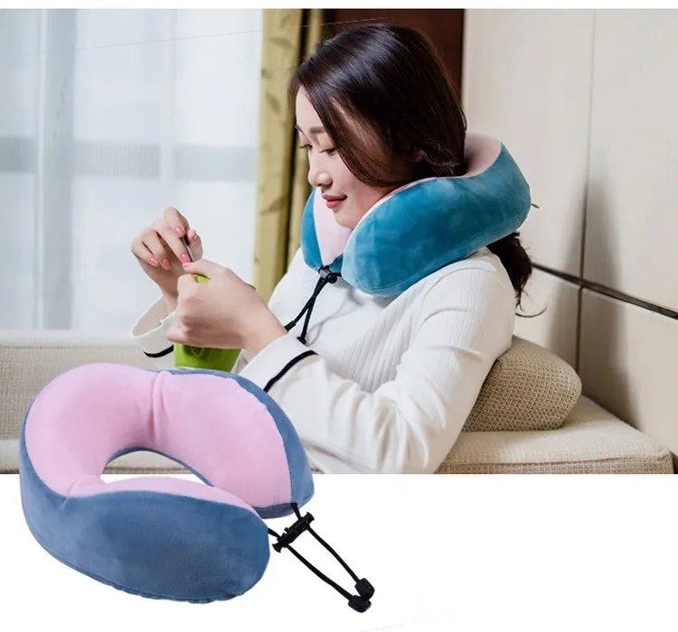 Soft Cotton Natural Latex U Shape Travel Neck Pillow Buy Soft Cotton