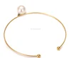 New fashion women jewelry pearl collar gold plating stainless steel necklace