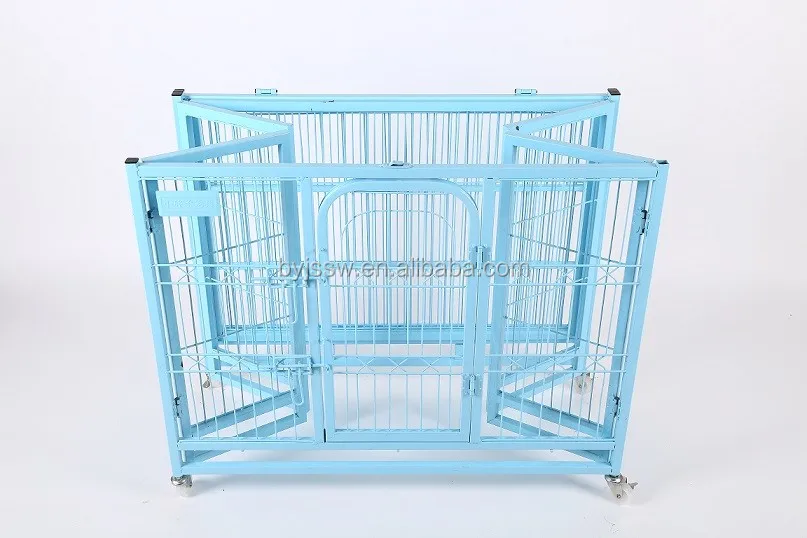 Baiyi Brand Dog Kennel Cage With Wheels And Plastic Grate (whatsapp