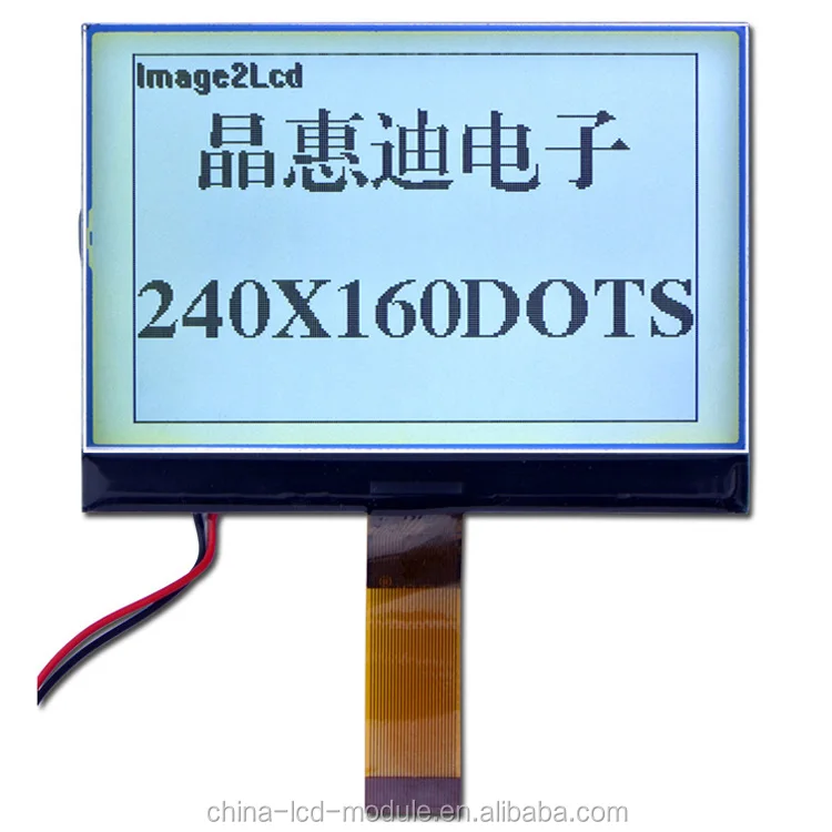 240X160 Graphic COG FSTN STN Lcd Module with White Backlight