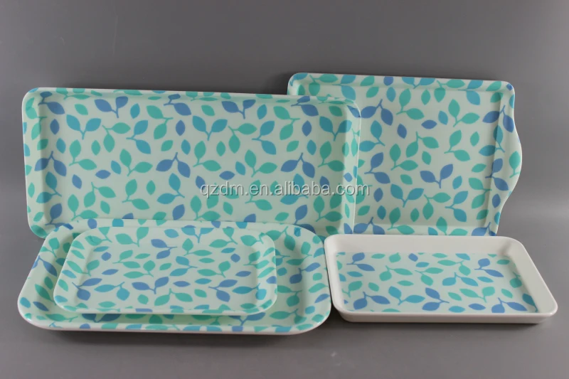 Homeware Melamine tray Plastic tray Set Non-slip surface