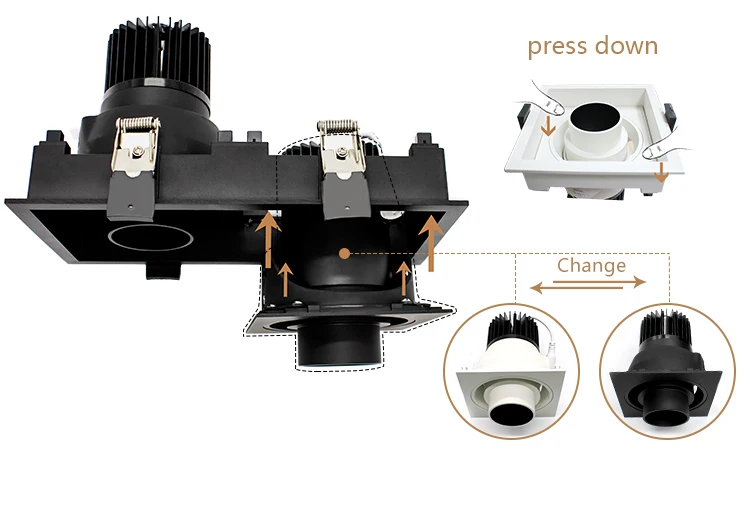 led grille light fixture