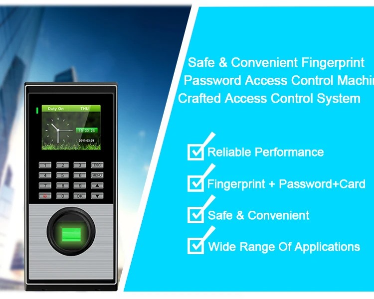 Eesye Biometric Fingerprint Access Control System TCP/IP Time Clock Recorder Fingerprint Door Lock Machine Safe Office Home