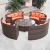 Outdoor Rattan Wicker Balcony Garden Furniture Dining Table And Chair Set