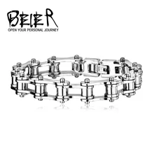 Wholesale PUNK Biker 316L STAINLESS Steel Mens Bracelet Fashion Jewelry Bike Bicycle Chain Bracelet Jewellery Free Shipping