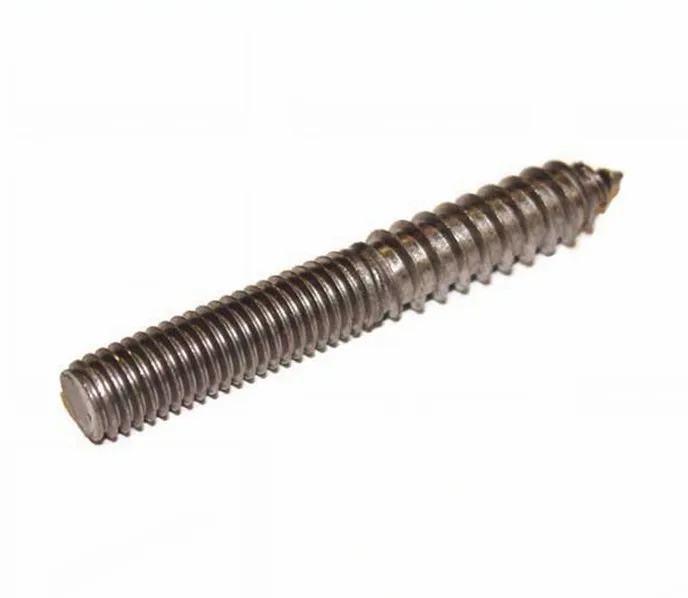 M5 M6 M8 M10 Steel Zinc Plated Double Threaded Wood Dowel Screw - Buy ...