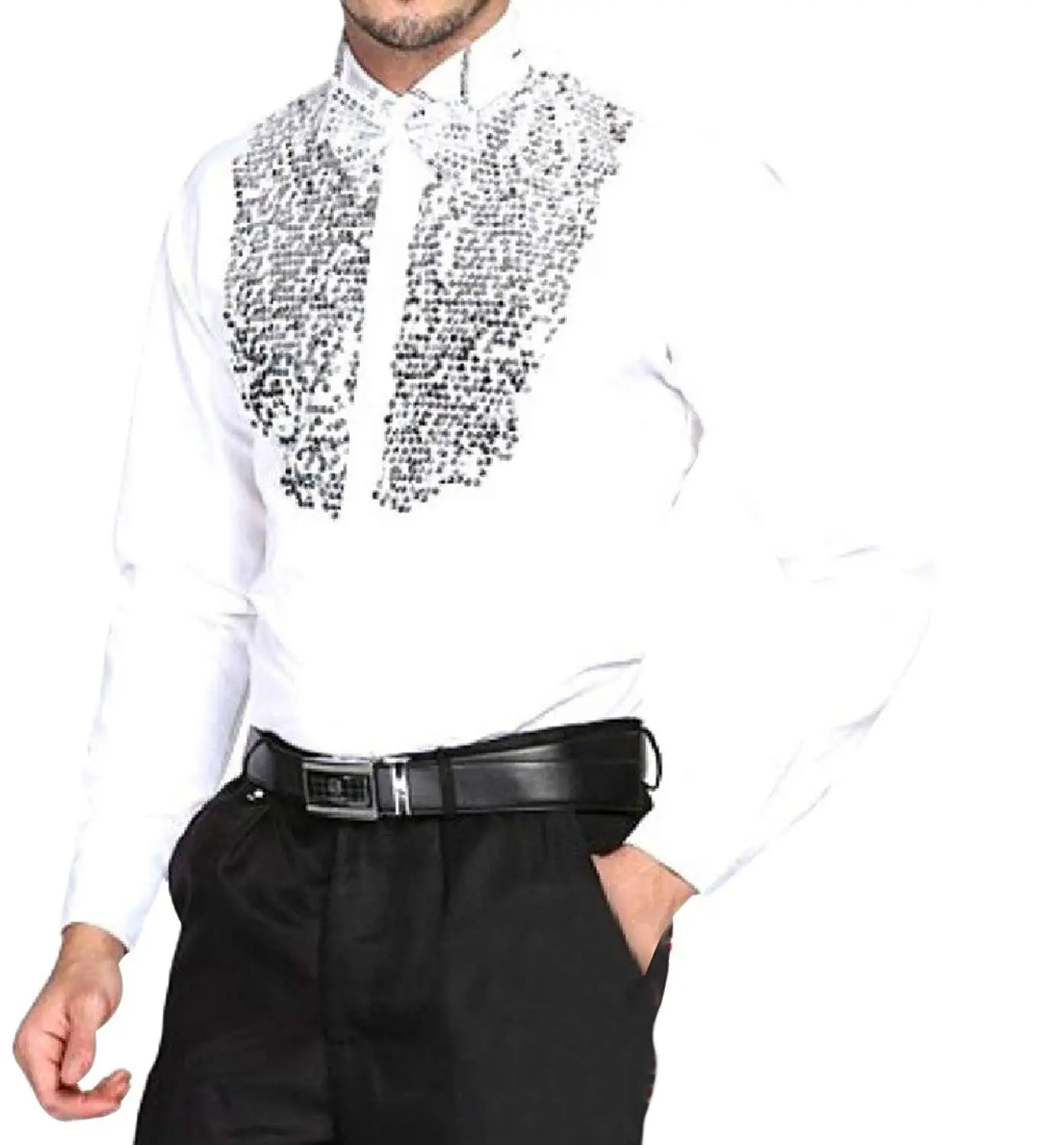 mens sequin dress shirt