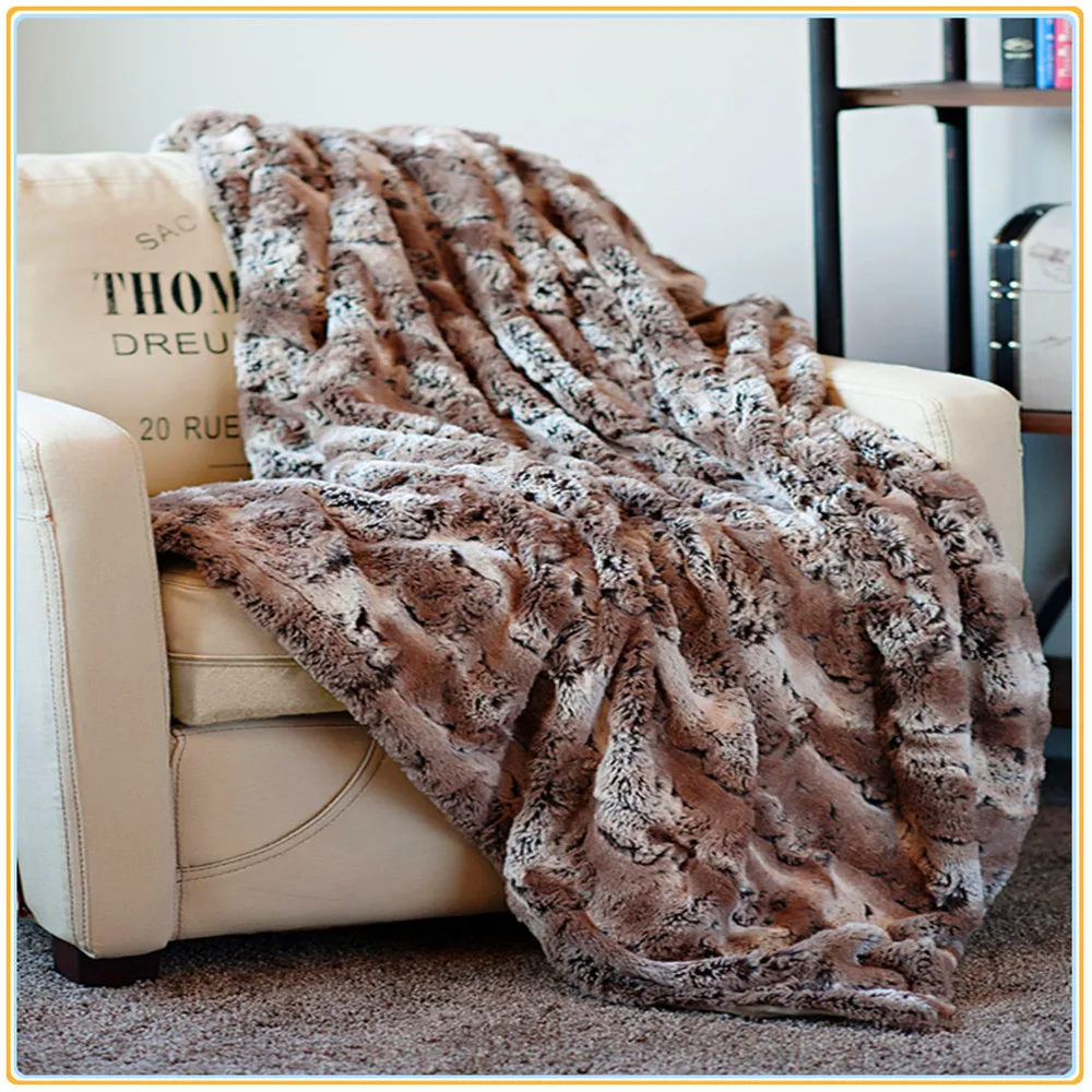 Natural Rex Rabbit Series Faux Fur Throw Blankets - Buy Faux Fur Throw ...