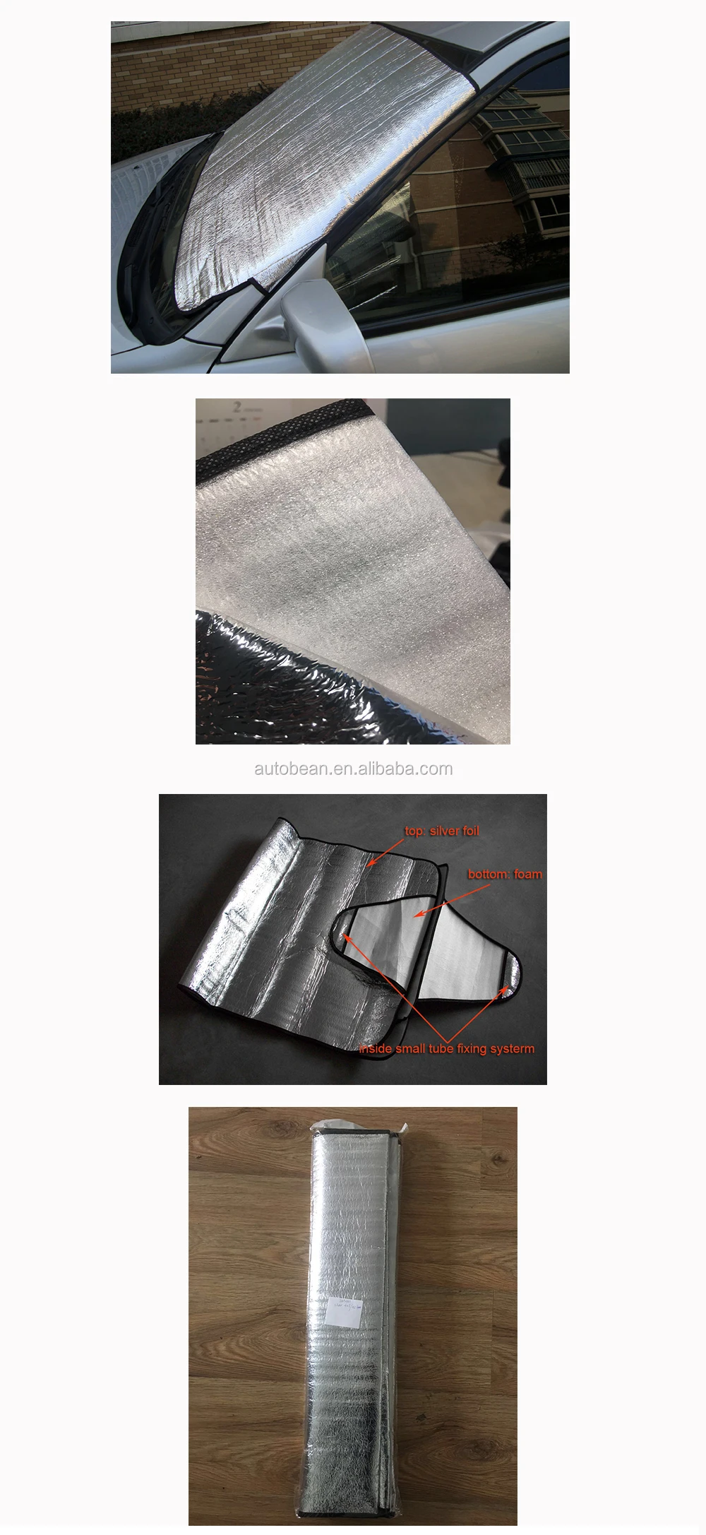 Reflective Sun Shade Material Waterproof Collapsible Car Cover Sun