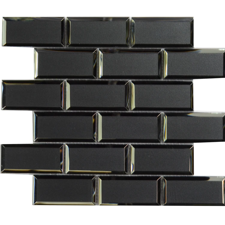 Century brick black mosaic tile sheets