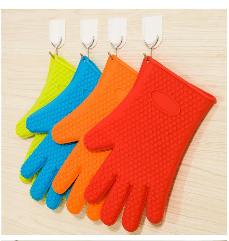Practical Household Oven Silicone Gloves Silicone Rubber Oven Gloves