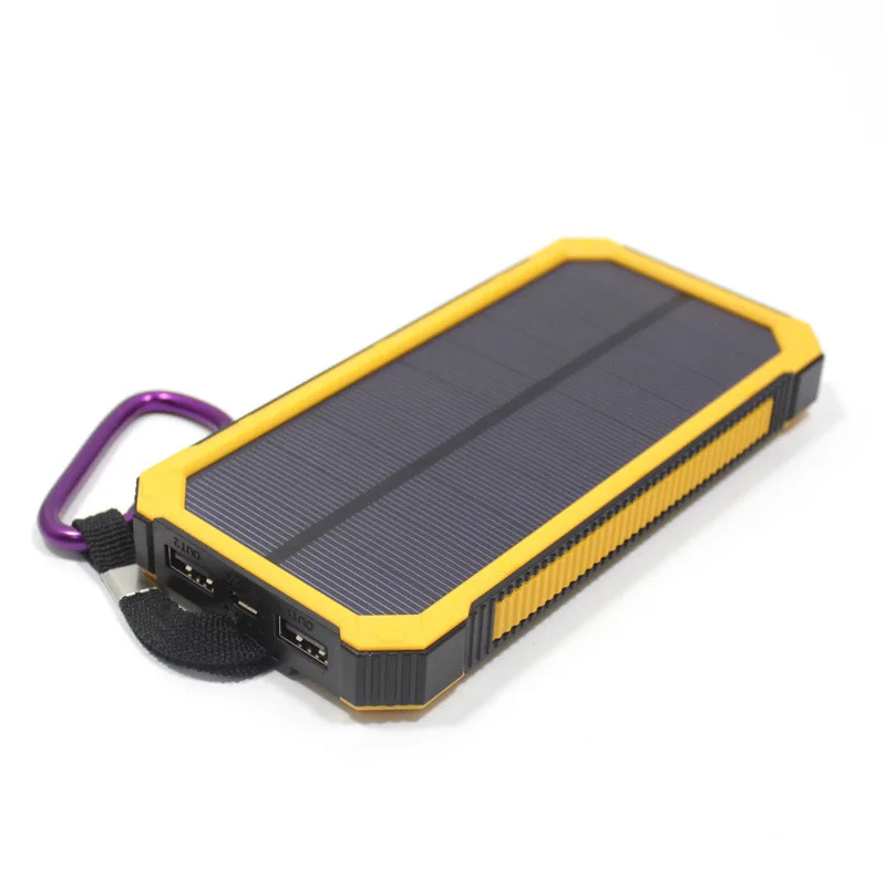 Portable solar phone charger new products solar power bank 12000mah power bank with LED Lamp - ANKUX.COM