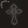 Hot fix applique bling bling rhinestone Cross Transfer