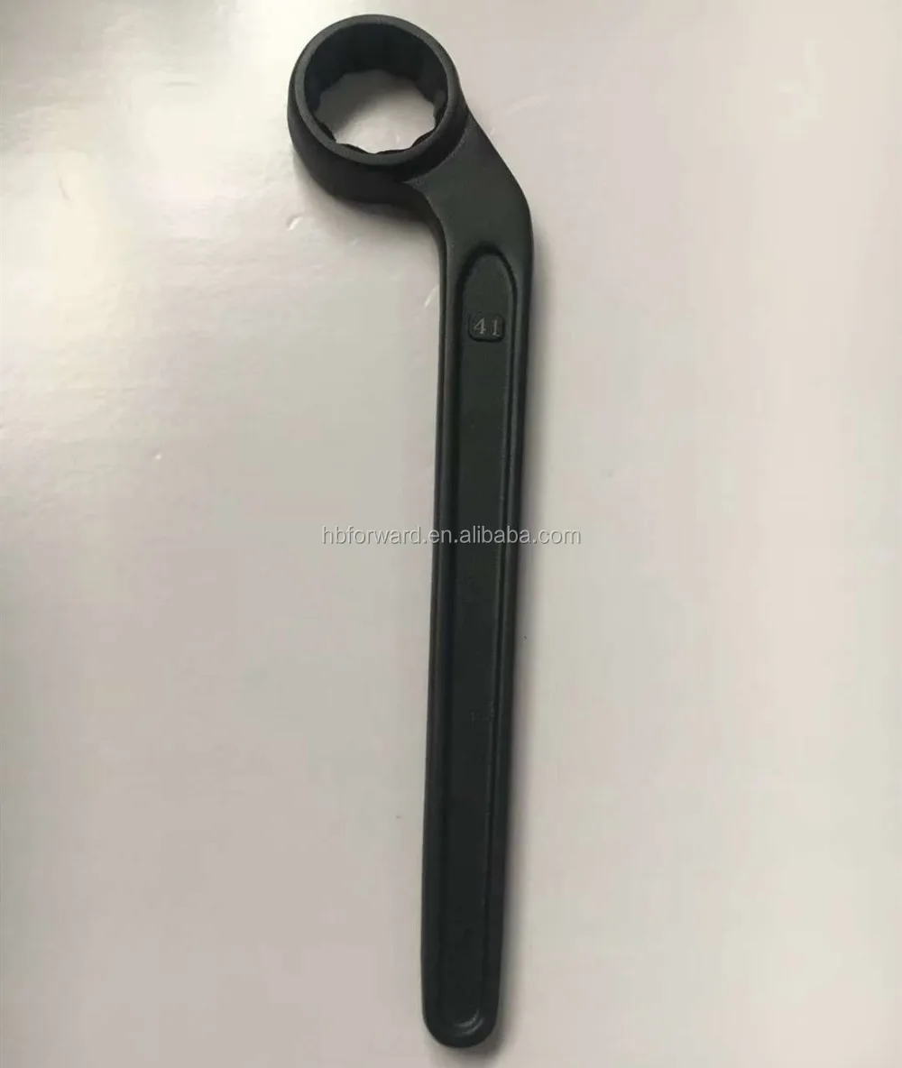 Carbon Steel German Type Single Bent Ring Spanner,Single Bent Box