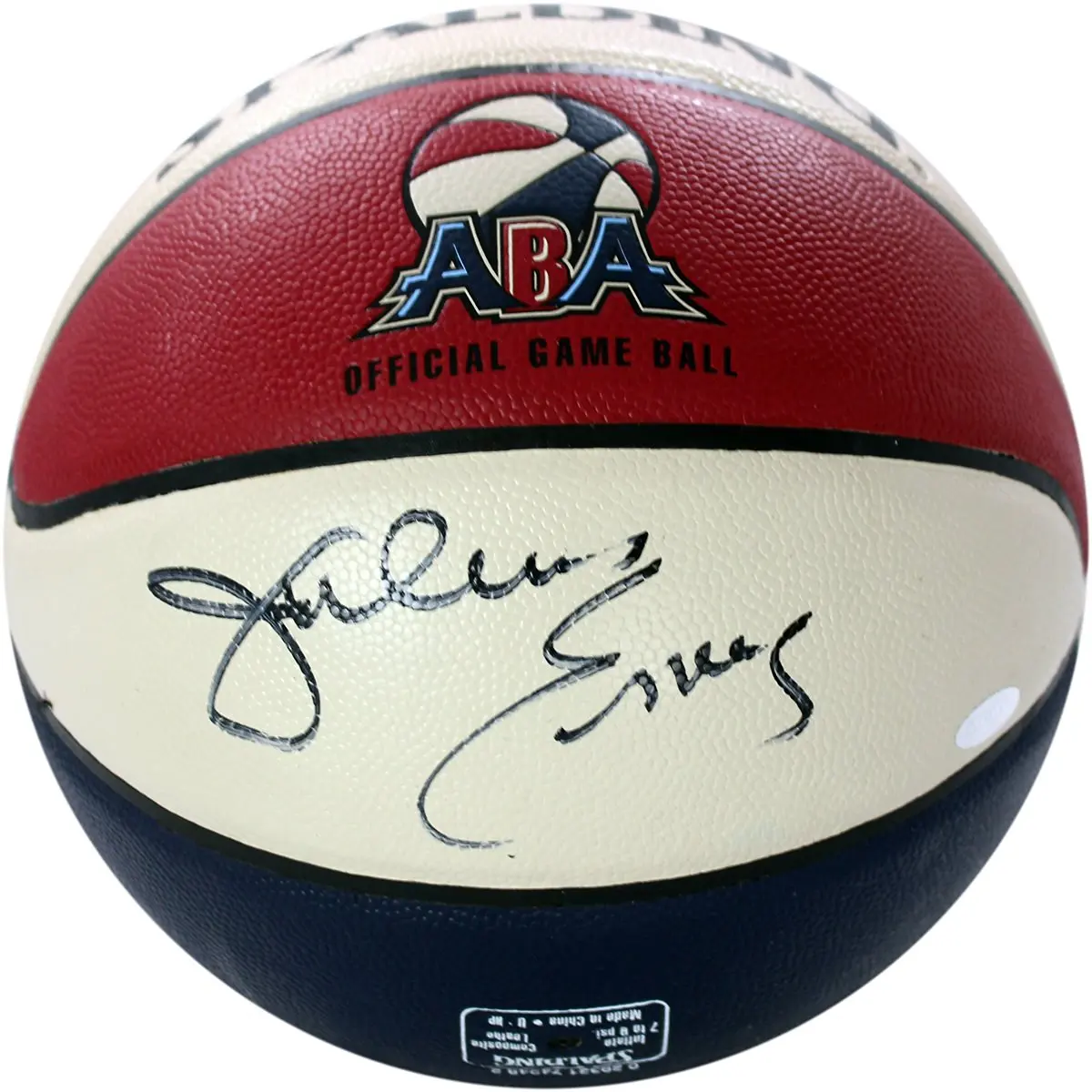 dr j autographed basketball