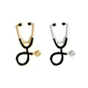 China Manufacturer Zinc Alloy Metal Silver/ Gold Medical Stethoscope Nurse Brooch For Gifts
