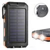Wholesale High Capacity USB 20000mAh waterproof solar power bank with compass