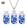 Cde Wholesale Rhinestone Peru Neckless 925 Silver Jewerly Set
