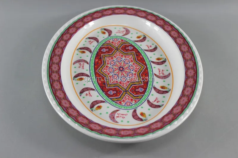 16.5"Melamine Wave Oval Dinner Plate ,Melamine oval plate