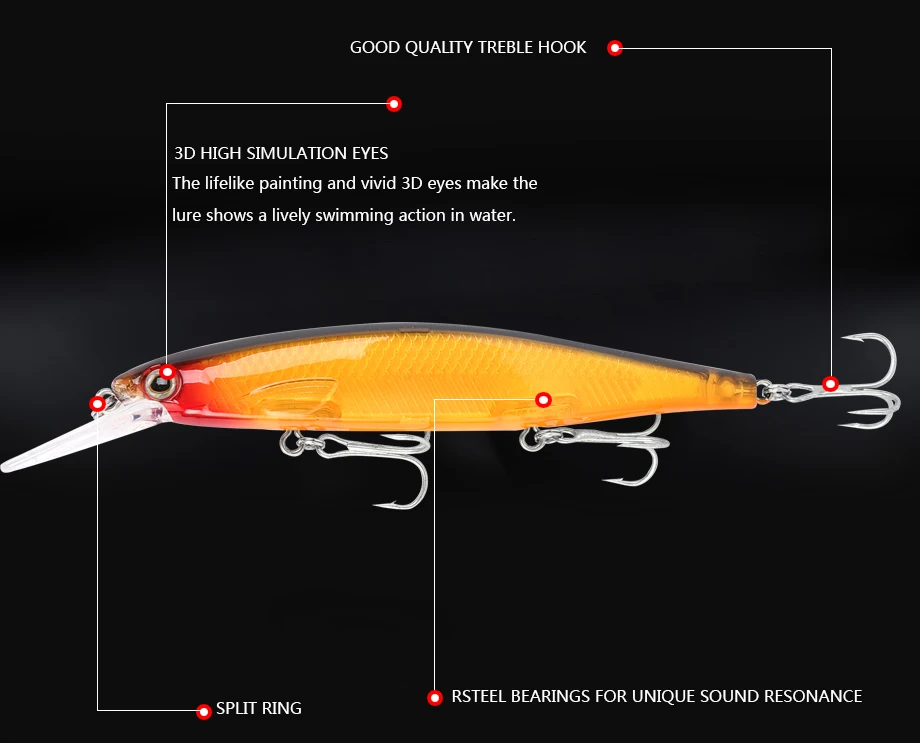 Fishing Lures Wholesale 13g 12.5cm Artificial Hard Bait Wobbler