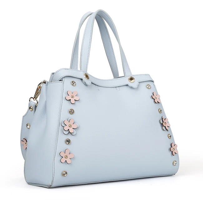 7423-Newest design hot sale two layers plain PU satchel handbags