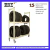 heavy duty metal tire storage rack with wheels/dumbbell storage rack HSX-P-308