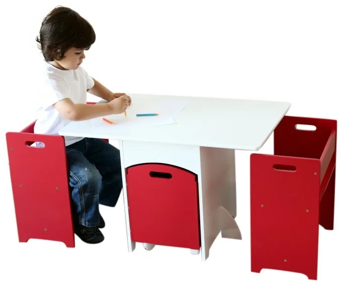 red kids table