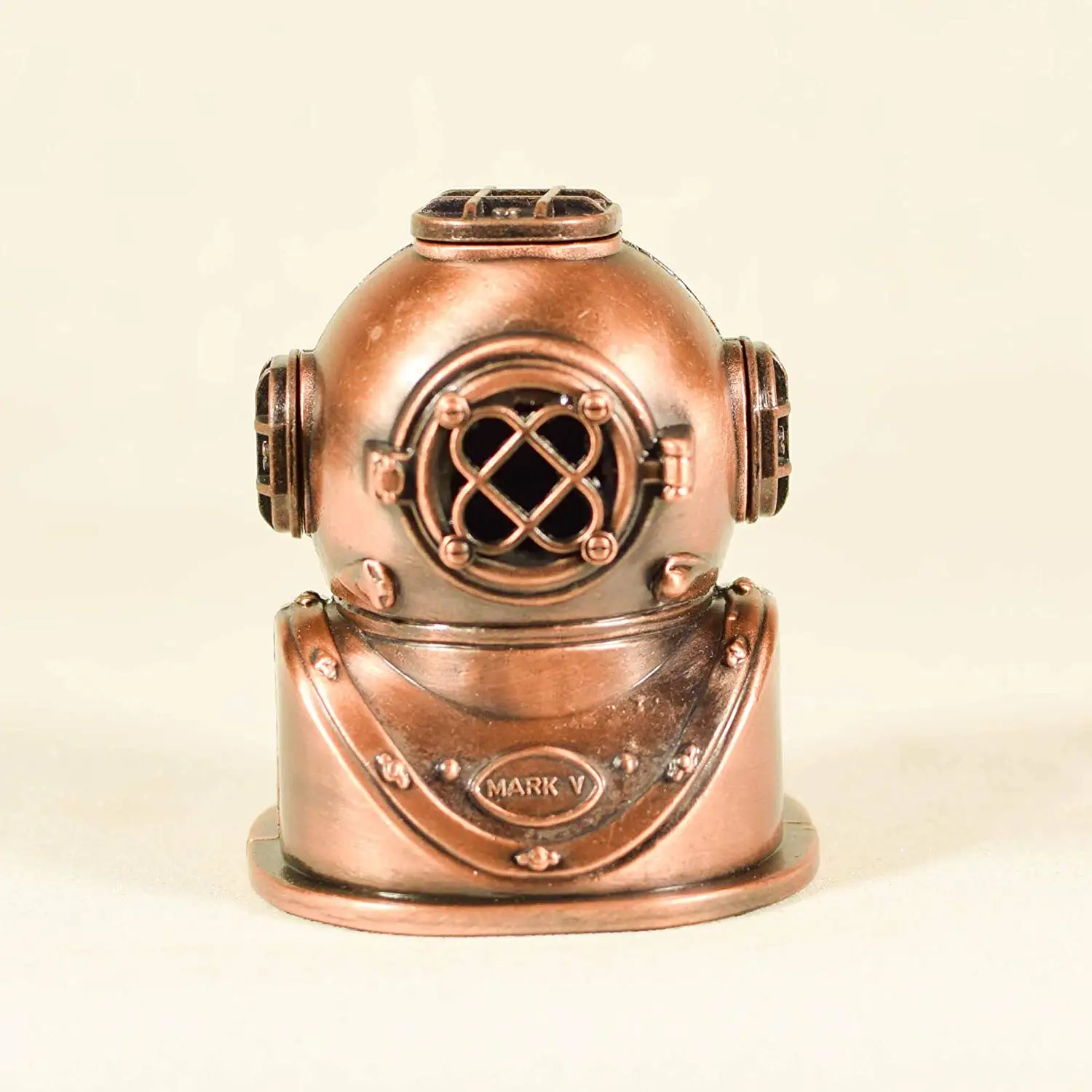 Die Cast Deep Sea Divers Helmet Sharpener Collectible Miniature Figurine - Diver Figurine Miniature - Rare Pencil Sharpener - Antique Finished