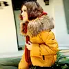 Latest Designs Winter Goose Down Coat with Raccoon Fur Collar for Fashion Girls