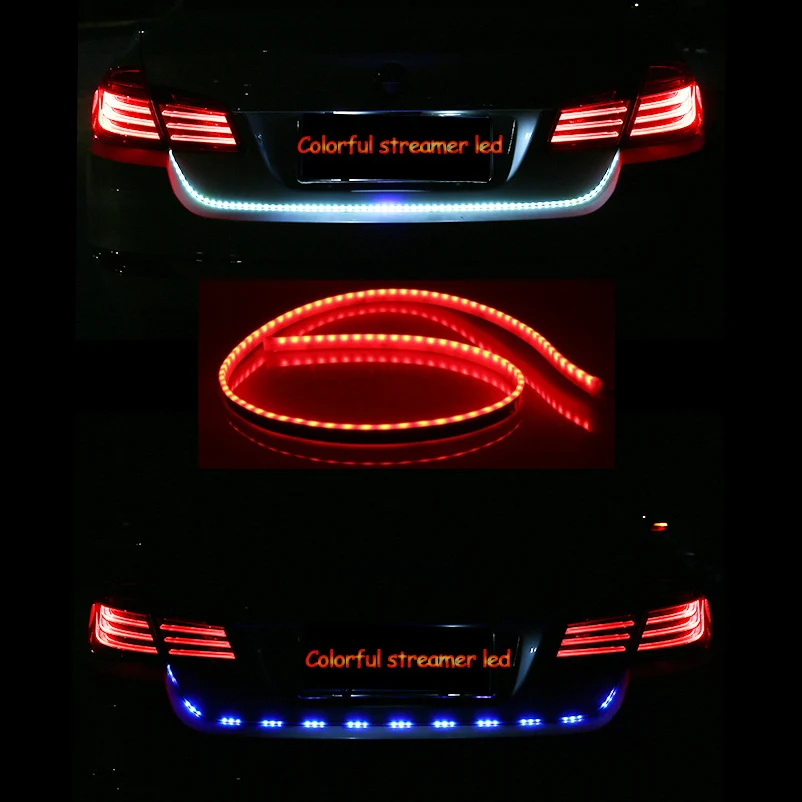 Red Flexible Strip Bar Backup Reverse Brake Turn Signal For Aftermarket Truck Cars Led Tail