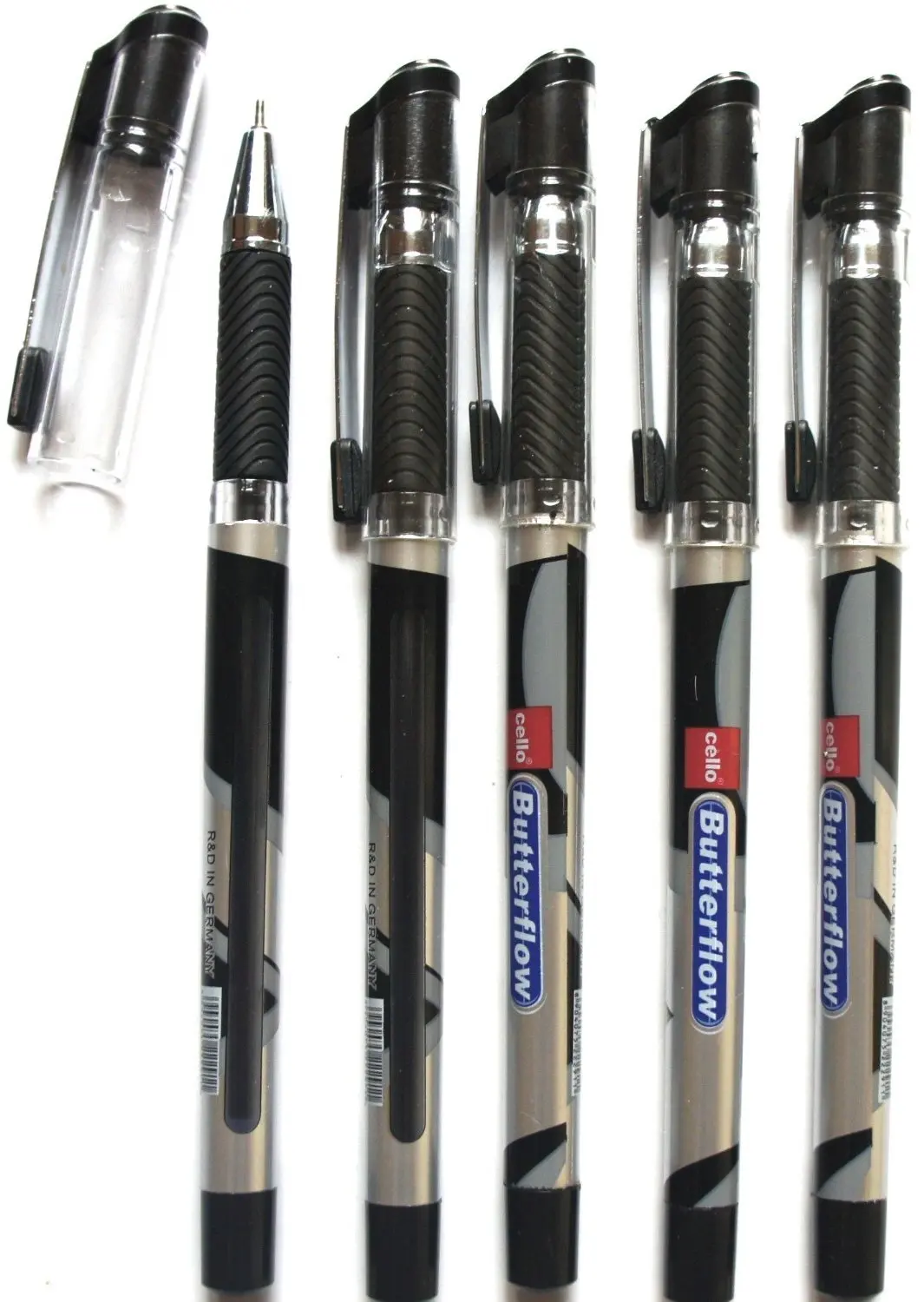 Cello Butterflow Smoothest Writing Pen (Black Ink) - Pack of 10