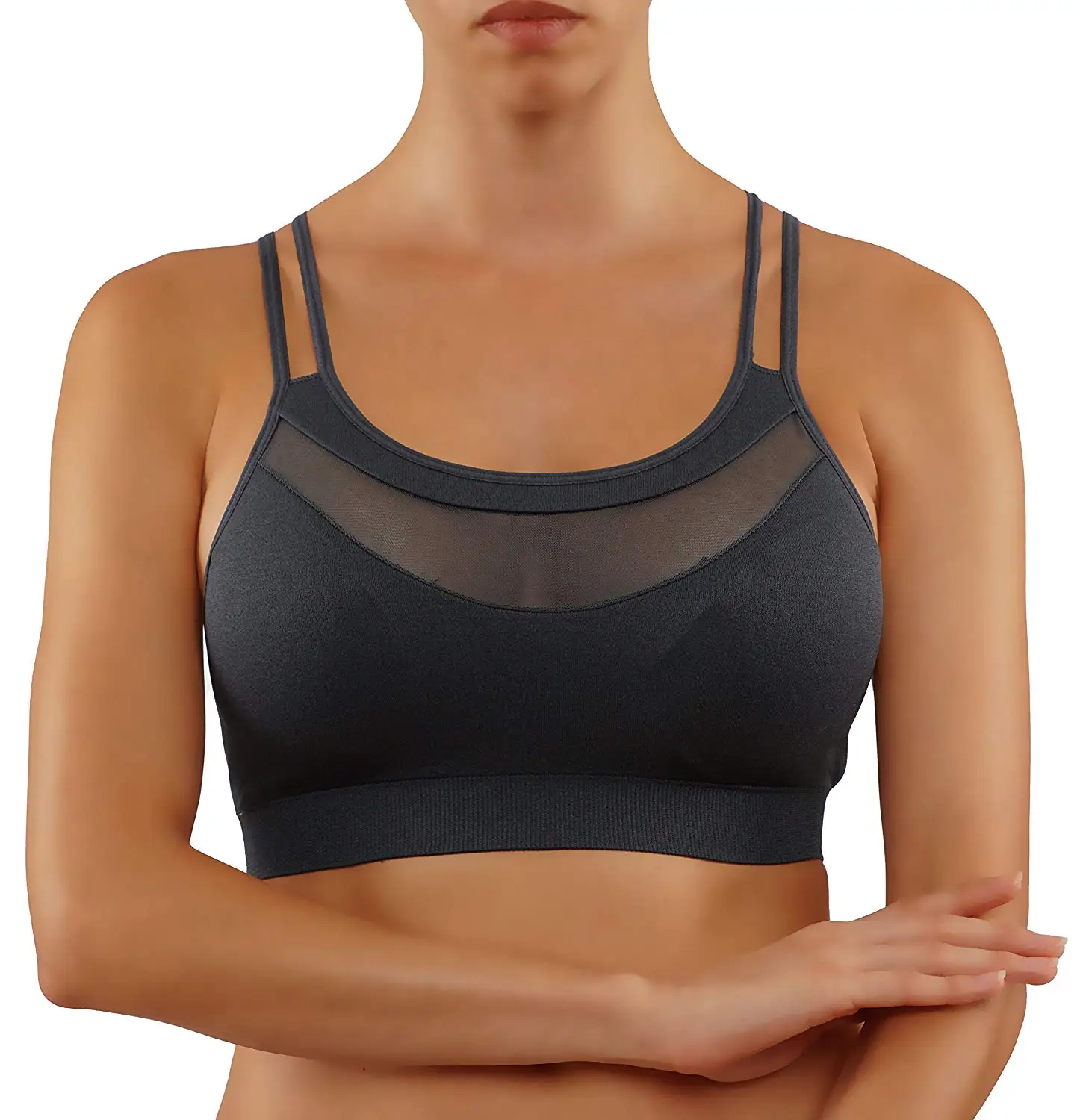 padded sports bra without removable pads