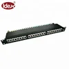 Cat.5e/cat.6 Patch Panel 24 Port STP RJ45-RJ45 FEED THROUGH UNSHIELDED RACK MOUNT 19" 1U