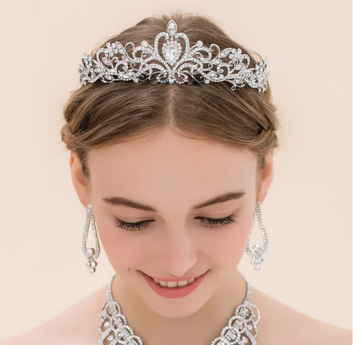 SUPER MINI Circle Round Pearl Crown Kid Bridal Princess Rhinestone Tiara Crowns