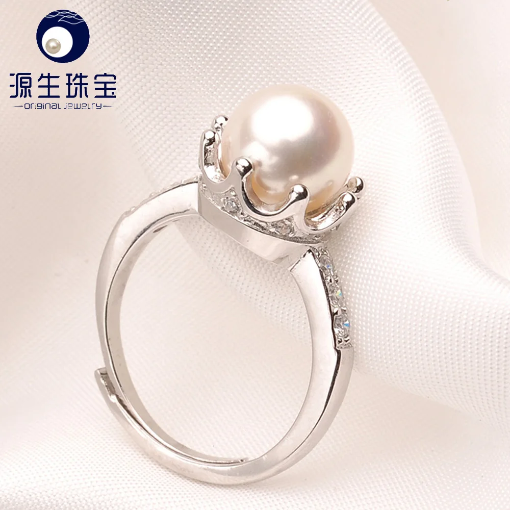 real pearl rings with diamonds
