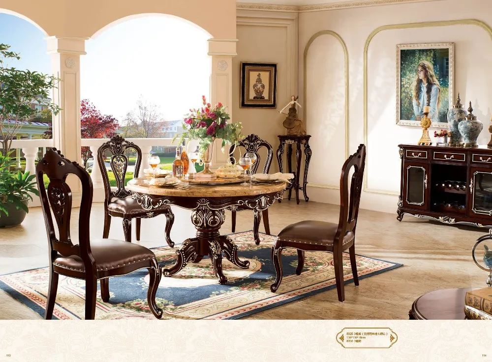 Antique White Italian Classic Luxury Apartment Dining Room Sets - Buy Apartment Dining Room Sets