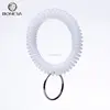 neon green helical spiral plastic spring wrist coils with keyrings attached