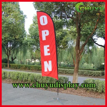 Custom Open House Flag Banner Feather Banners With Pole Sail Wind