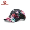 2018 Wholesale trendy custom printed flower pattern ponytail high quality baseball cap hat